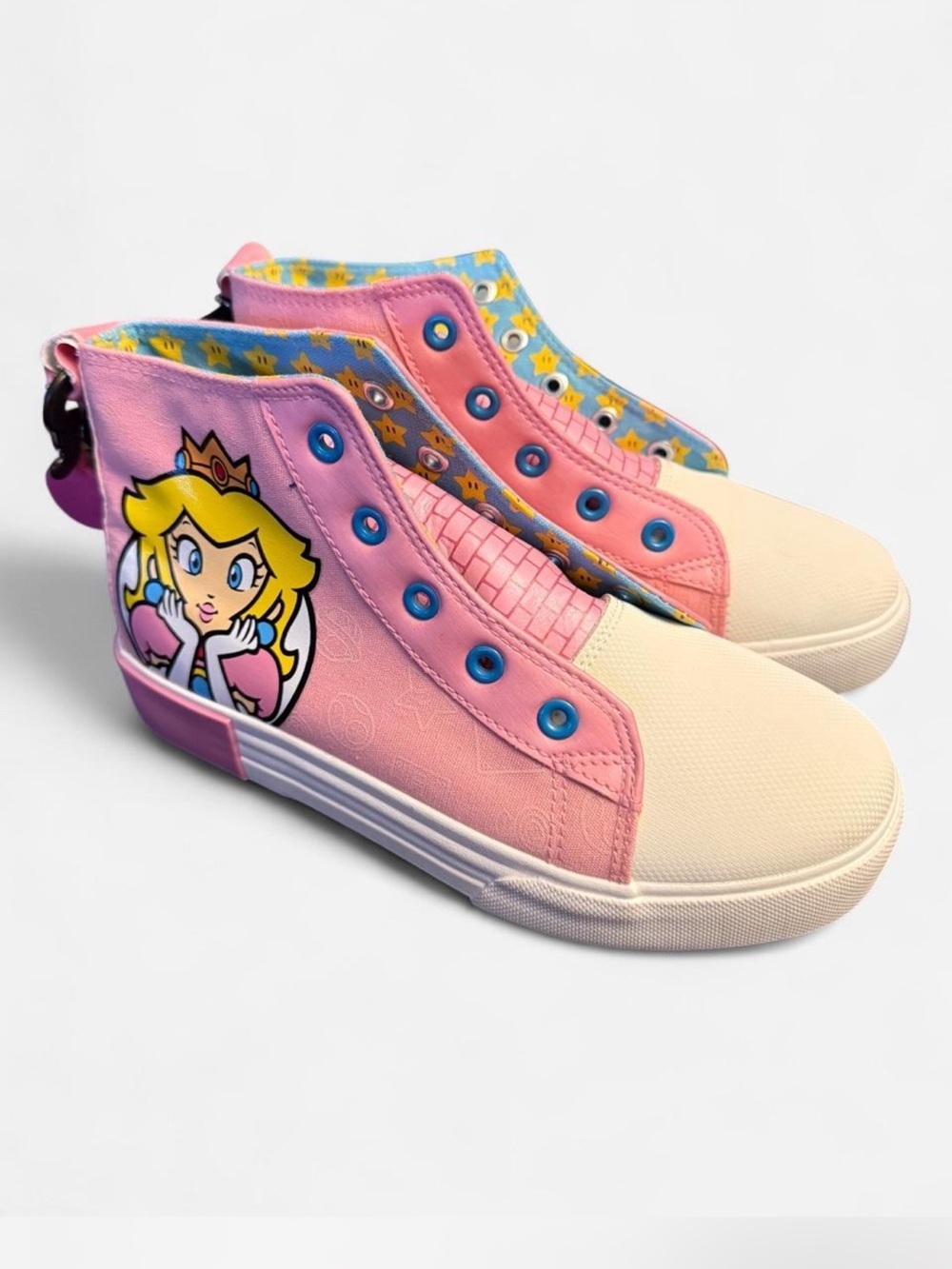 Nintendo Peach Pink and Cream High-Top Kids Sneakers